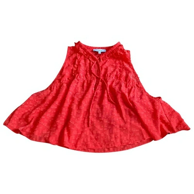 Pre-owned Iro Red Polyester Top