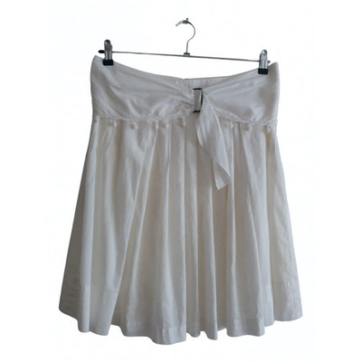 Pre-owned Essentiel Antwerp Mid-length Skirt In Ecru