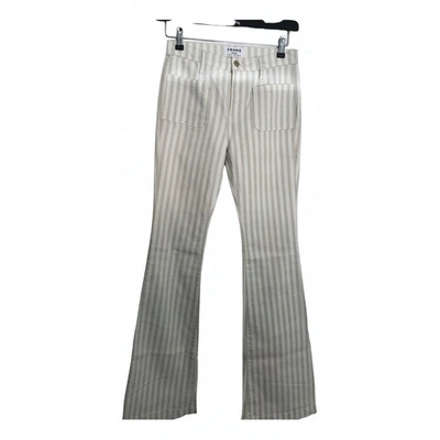 Pre-owned Frame White Denim - Jeans Trousers