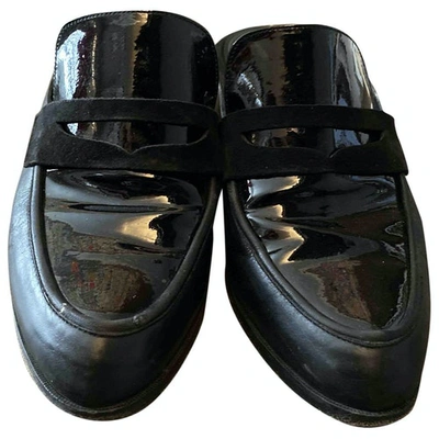 Pre-owned Robert Clergerie Leather Mules & Clogs In Black