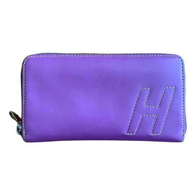 Pre-owned Hogan Purple Leather Wallet