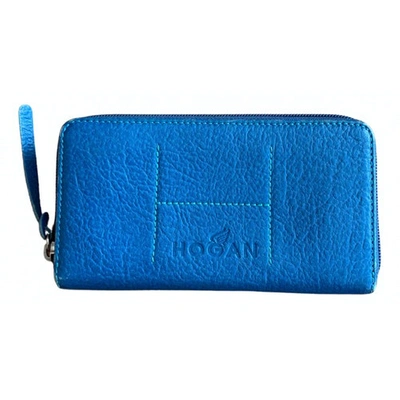 Pre-owned Hogan Turquoise Leather Wallet