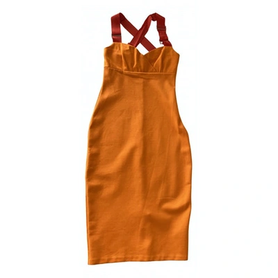 Pre-owned Ted Baker Mid-length Dress In Orange
