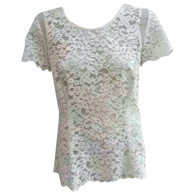 Pre-owned Gerard Darel Lace Blouse In White