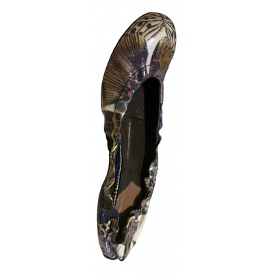 Pre-owned Roberto Cavalli Leather Ballet Flats