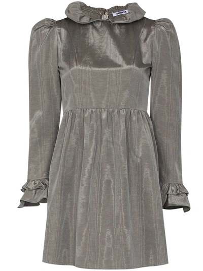 Batsheva Prairie Mini Dress In Silver