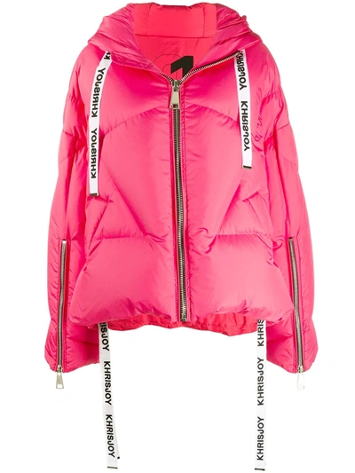 Khrisjoy Logo Drawstring Jacket In Pink