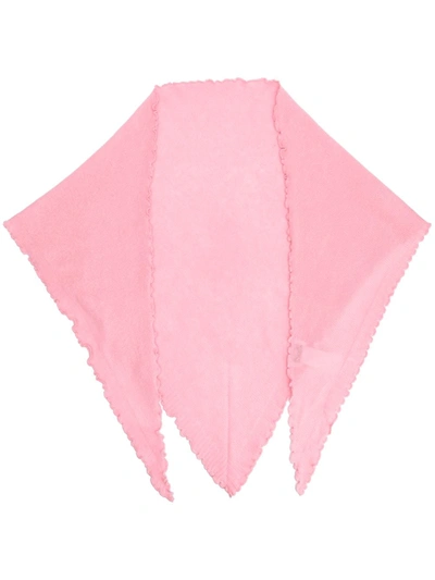 Allude Triangle Cashmere Scarf In Pink