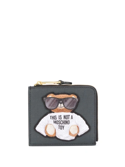 Moschino Teddy Bear Coin Purse In Black