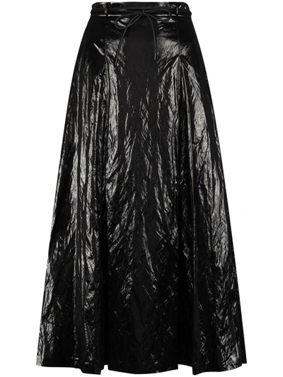 Rejina Pyo Malia Pleated Midi Skirt In Black