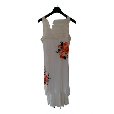 Pre-owned Twinset Mid-length Dress In White