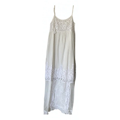 Pre-owned Twinset Maxi Dress In White