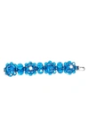 Simone Rocha Little Flower Beaded Hair Clip In Royal Blue