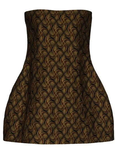 Khaite Ginger Jacquard Mini Dress In Black | ModeSens