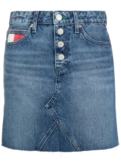 Tommy Jeans Denim Mini Skirt In Blue