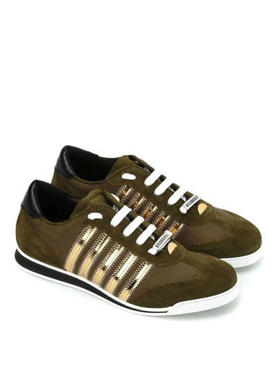 Dsquared2 New Runner Sneakers In Green-gold