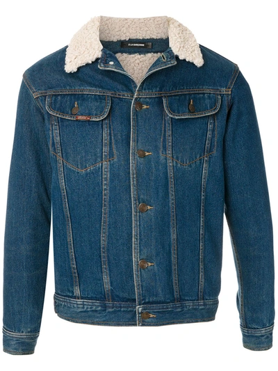 À La Garçonne Vintage Upcycling Denim Jacket In Blue