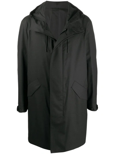 Ermenegildo Zegna Grey Hooded Parka Coat
