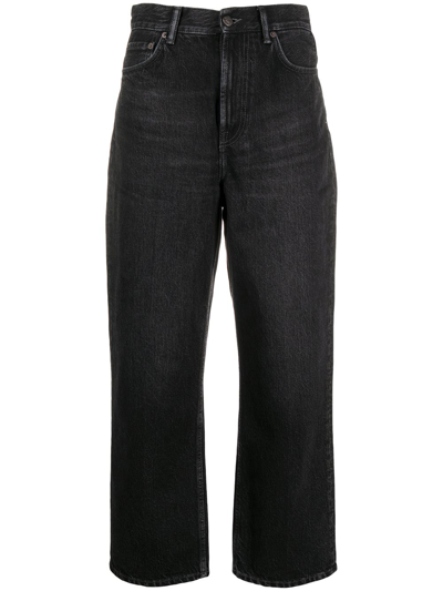 Acne Studios 1993 High-rise Relaxed Tapered-leg Jeans In Schwarz