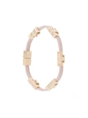 Tory Burch Serif-t Single Wrap Bracelet In Pink