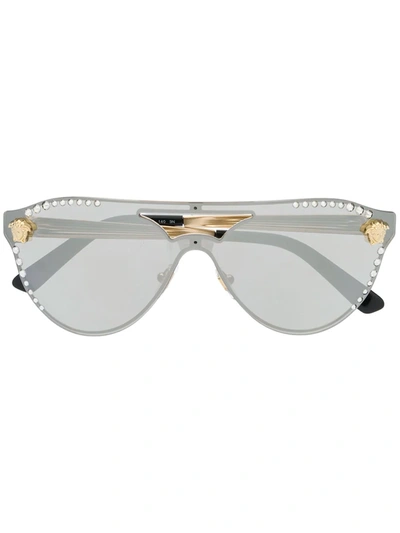 Versace Cat-eye Frame Sunglasses In Gold