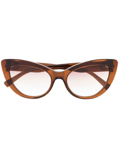 Versace Cat-eye Medusa Sunglasses In Brown