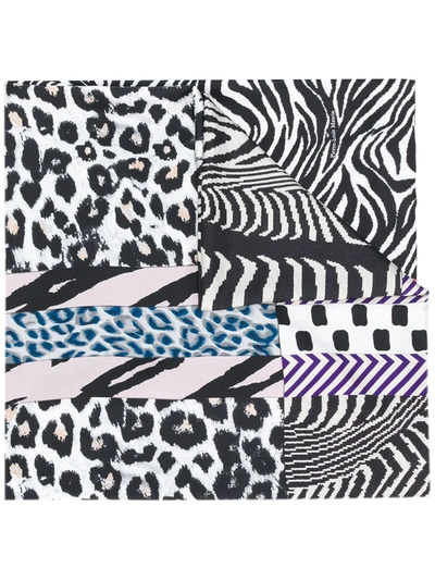 Pierre-louis Mascia Animal-print Silk Scarf In Black