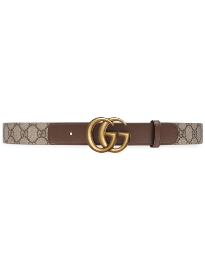 Gucci Women's Gg Belt With Double G Buckle In Brown
