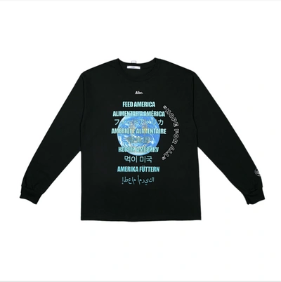 Pre-owned Advisory Board Crystals X J Balvin Feeding America World L/s T-shirt Black