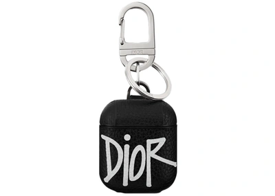 Pre-owned Dior  And Shawn Airpods Case Black