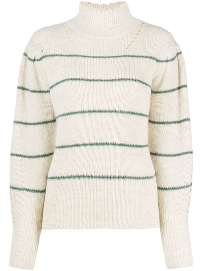 Isabel Marant Étoile Georgia Striped Rib-trimmed Jumper In Neutrals