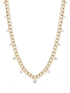 Zoë Chicco Women's 14k Yellow Gold & Diamond Drops Medium Curb-link Necklace