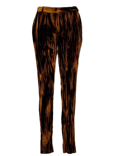 Saint Laurent Women's Bronze Viscose Pants