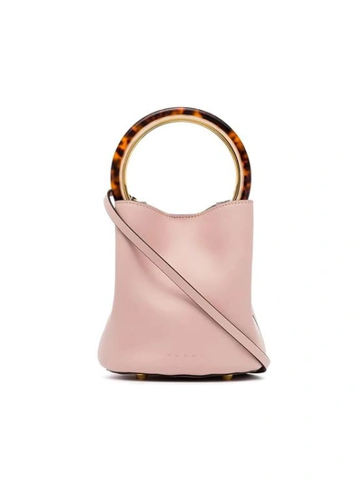 Marni Nude Leather Handbag In Pink