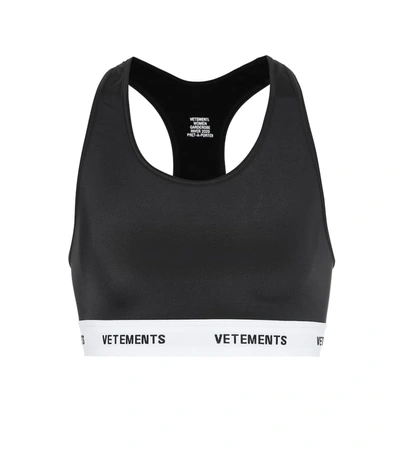 Vetements Stretch-jersey Bra Top In Black