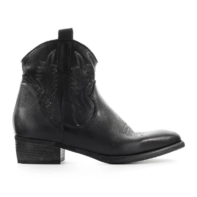 Zoe Women's Black Leather Ankle Boots
