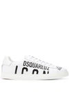 Dsquared2 Teen Icon Print Lace-up Sneakers In White