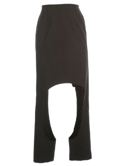 Comme Des Garçons Women's Black Wool Skirt