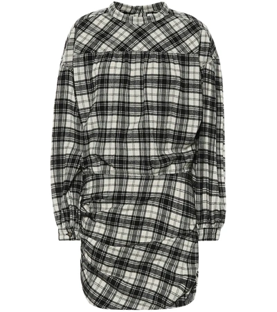 Isabel Marant Étoile Faber Checked Cotton-blend Mini Dress In Mixed