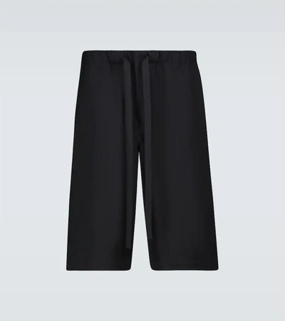 Loewe Black Wool Tailored Shorts In 1100 Black