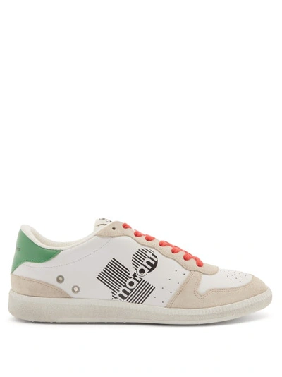 Isabel Marant Bulian Logo-print Leather Trainers In White