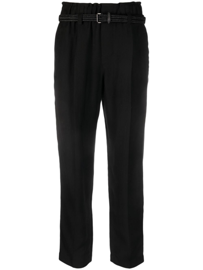 Brunello Cucinelli Cropped Tailored Trousers In Black