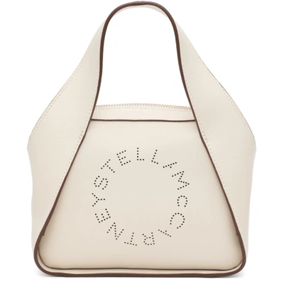 Stella Mccartney Off-white Small Logo Bag In 9000 Purewh