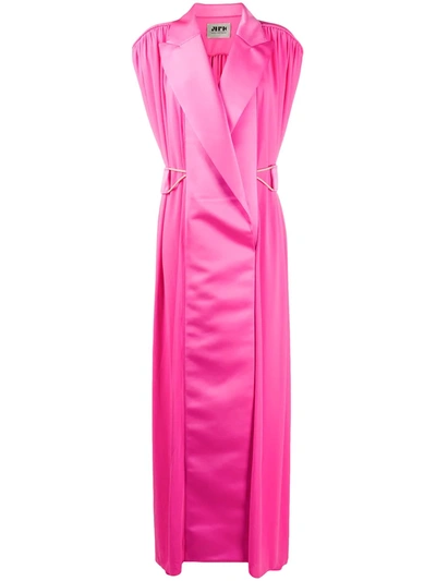 Maison Rabih Kayrouz Belted Blazer Gown In Pink