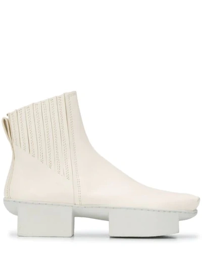 Trippen Detect Waw Platform Ankle Boots In White
