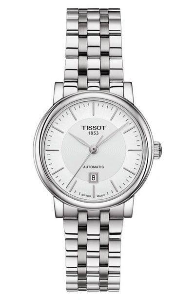 Tissot T-classic Carson Bracelet Watch, 30mm In Silver
