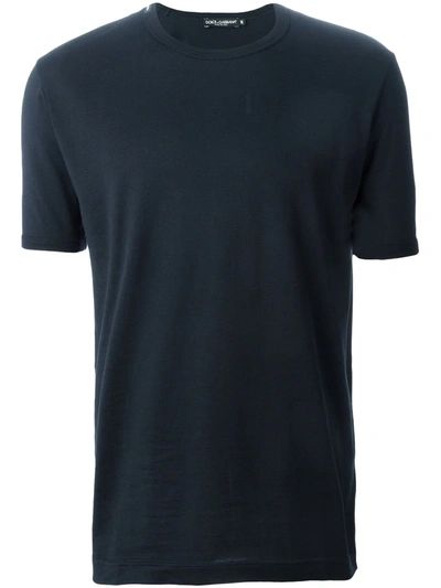 Dolce & Gabbana Classic Round Neck T-shirt In Blue