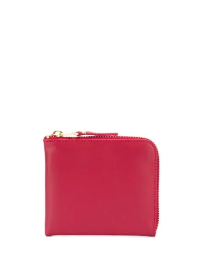 Comme Des Garçons Small Zip-around Wallet In Red