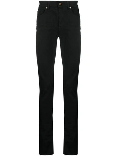 Saint Laurent Five Pocket Slim-fit Jeans In Black