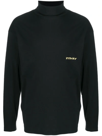 Ambush Black Logo-print Turtle Neck Top